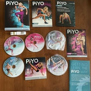 Piyo 5 DVD set with eating plan, quick start guide, tape measure and more!